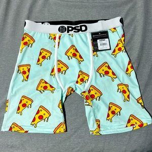 Psd underwear pizza. White and black waist band